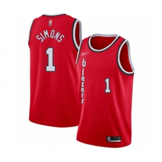 Youth Portland Trail Blazers #1 Anfernee Simons Swingman Red Hardwood Classics Basketball Jersey Youth Portland Trail Blazers #1 Anfernee Simons Swingman Red Hardwood Classics Basketball Jersey