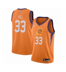 Men's Phoenix Suns #33 Grant Hill Authentic Orange Finished Basketball Jersey - Statement Edition