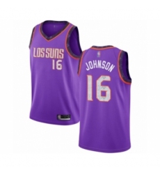 Men's Phoenix Suns #16 Tyler Johnson Authentic Purple Basketball Jersey - 2018 19 City Edition