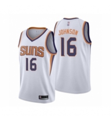 Men's Phoenix Suns #16 Tyler Johnson Authentic White Basketball Jersey - Association Edition