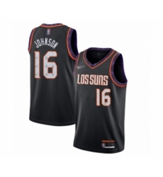 Men's Phoenix Suns #16 Tyler Johnson Swingman Black Basketball Jersey - 2019  20 City Edition