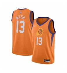 Men's Phoenix Suns #13 Steve Nash Authentic Orange Finished Basketball Jersey - Statement Edition