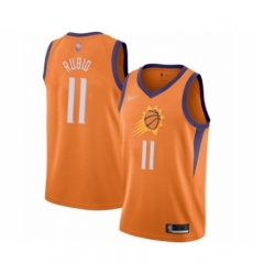 Men's Phoenix Suns #11 Ricky Rubio Authentic Orange Finished Basketball Jersey - Statement Edition