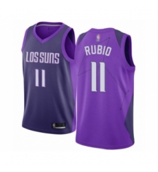 Men's Phoenix Suns #11 Ricky Rubio Authentic Purple Basketball Jersey - City Edition