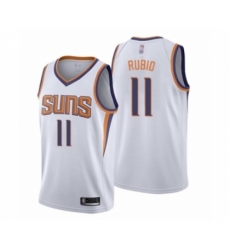 Men's Phoenix Suns #11 Ricky Rubio Authentic White Basketball Jersey - Association Edition