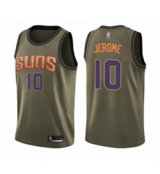 Men's Phoenix Suns #10 Ty Jerome Swingman Green Salute to Service Basketball Jersey