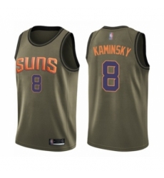 Men's Phoenix Suns #8 Frank Kaminsky Swingman Green Salute to Service Basketball Jersey