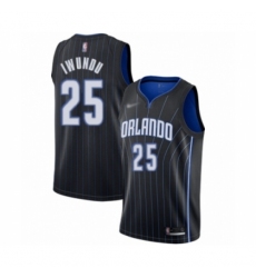 Men's Orlando Magic #25 Wes Iwundu Authentic Black Basketball Jersey Statement Edition