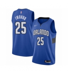 Men's Orlando Magic #25 Wes Iwundu Authentic Blue Finished Basketball Jersey - Statement Edition