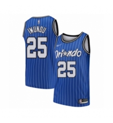 Men's Orlando Magic #25 Wes Iwundu Authentic Blue Hardwood Classics Basketball Jersey