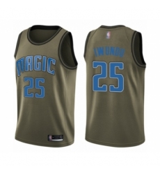 Youth Orlando Magic #25 Wes Iwundu Swingman Green Salute to Service Basketball Jersey