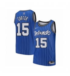 Men's Orlando Magic #15 Vince Carter Authentic Blue Hardwood Classics Basketball Jersey