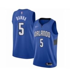 Men's Orlando Magic #5 Mohamed Bamba Authentic Blue Finished Basketball Jersey - Statement Edition