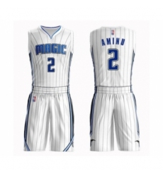 Men's Orlando Magic #2 Al-Farouq Aminu Swingman White Basketball Suit Jersey - Association Edition