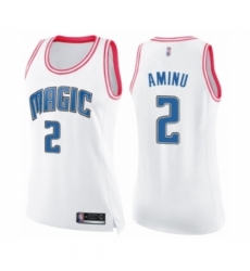 Women's Orlando Magic #2 Al-Farouq Aminu Swingman White Pink Fashion Basketball Jersey