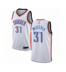 Men's Oklahoma City Thunder #31 Mike Muscala Authentic White Basketball Jersey - Association Edition