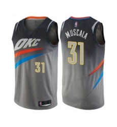 Women's Oklahoma City Thunder #31 Mike Muscala Swingman Gray Basketball Jersey - City Edition