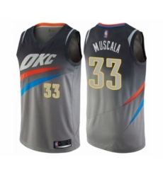 Women's Oklahoma City Thunder #33 Mike Muscala Swingman Gray Basketball Jersey - City Edition