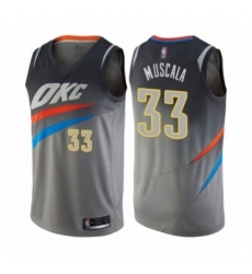 Youth Oklahoma City Thunder #33 Mike Muscala Swingman Gray Basketball Jersey - City Edition