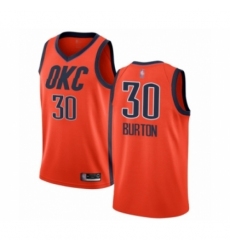 Men's Oklahoma City Thunder #30 Deonte Burton Orange Swingman Jersey - Earned Edition