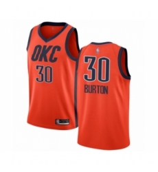 Women's Oklahoma City Thunder #30 Deonte Burton Orange Swingman Jersey - Earned Edition