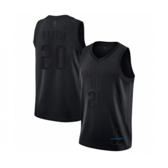 Men's Oklahoma City Thunder #20 Gary Payton Swingman Black MVP Basketball Jersey Men's Oklahoma City Thunder #20 Gary Payton Swingman Black MVP Basketball Jersey