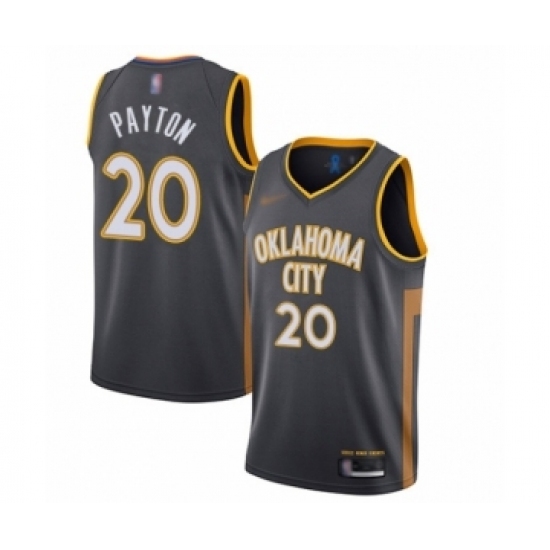 Men's Oklahoma City Thunder #20 Gary Payton Swingman Charcoal Basketball Jersey - 2019  20 City Edition Men's Oklahoma City Thunder #20 Gary Payton Swingman Charcoal Basketball Jersey - 2019  20 City Edition