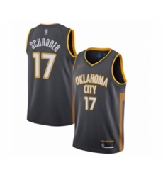 Men's Oklahoma City Thunder #17 Dennis Schroder Swingman Charcoal Basketball Jersey - 2019 20 City Edition