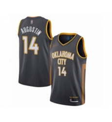 Men's Oklahoma City Thunder #14 D.J. Augustin Swingman Charcoal Basketball Jersey - 2019 20 City Edition