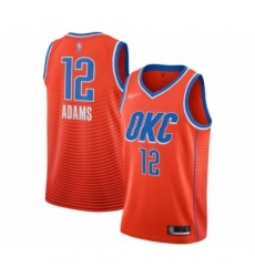 Women's Oklahoma City Thunder #12 Steven Adams Swingman Orange Finished Basketball Jersey - Statement Edition