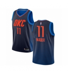 Men's Oklahoma City Thunder #11 Abdel Nader Authentic Navy Blue Basketball Jersey Statement Edition