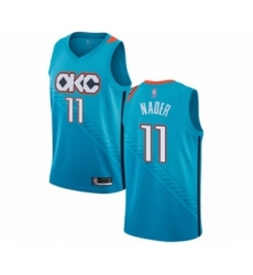 Women's Oklahoma City Thunder #11 Abdel Nader Swingman Turquoise Basketball Jersey - City Edition