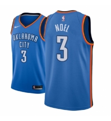 Men NBA 2018-19 Oklahoma City Thunder #3 Nerlens Noel Icon Edition Blue Jersey