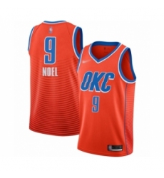 Men's Oklahoma City Thunder #9 Nerlens Noel Authentic Orange Finished Basketball Jersey - Statement Edition