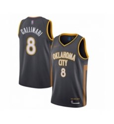 Men's Oklahoma City Thunder #8 Danilo Gallinari Swingman Charcoal Basketball Jersey - 2019 20 City Edition