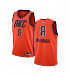 Women's Oklahoma City Thunder #8 Danilo Gallinari Orange Swingman Jersey - Earned Edition