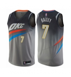 Youth Oklahoma City Thunder #7 Darius Bazley Swingman Gray Basketball Jersey - City Edition