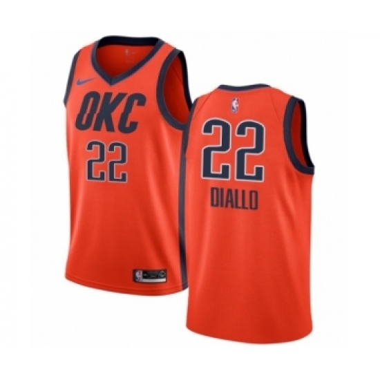 Men's Nike Oklahoma City Thunder #22 Hamidou Diallo Orange Swingman Jersey - Earned Edition Men's Nike Oklahoma City Thunder #22 Hamidou Diallo Orange Swingman Jersey - Earned Edition