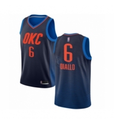 Men's Oklahoma City Thunder #6 Hamidou Diallo Authentic Navy Blue Basketball Jersey Statement Edition