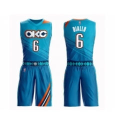 Men's Oklahoma City Thunder #6 Hamidou Diallo Swingman Turquoise Basketball Suit Jersey - City Edition