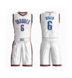 Men's Oklahoma City Thunder #6 Hamidou Diallo Swingman White Basketball Suit Jersey - Association Edition