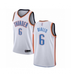 Youth Oklahoma City Thunder #6 Hamidou Diallo Swingman White Basketball Jersey - Association Edition