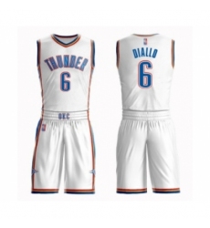 Youth Oklahoma City Thunder #6 Hamidou Diallo Swingman White Basketball Suit Jersey - Association Edition