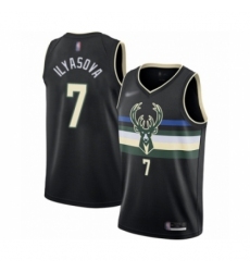 Men's Milwaukee Bucks #7 Ersan Ilyasova Authentic Black Finished Basketball Jersey - Statement Edition