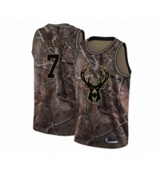 Men's Milwaukee Bucks #7 Ersan Ilyasova Swingman Camo Realtree Collection Basketball Jersey