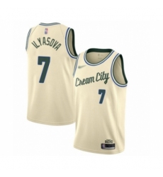 Men's Milwaukee Bucks #7 Ersan Ilyasova Swingman Cream Basketball Jersey - 2019 20 City Edition