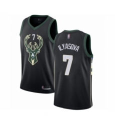 Women's Milwaukee Bucks #7 Ersan Ilyasova Swingman Black Basketball Jersey - Statement Edition