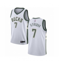 Women's Milwaukee Bucks #7 Ersan Ilyasova Swingman White Basketball Jersey - Association Edition