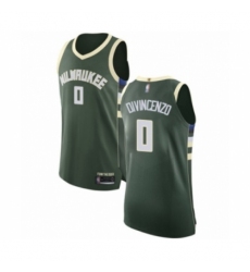 Men's Milwaukee Bucks #0 Donte DiVincenzo Authentic Green Basketball Jersey - Icon Edition