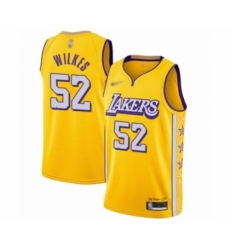 Men's Los Angeles Lakers #73 Dennis Rodman Swingman Gold 2019-20 City Edition Basketball Jersey